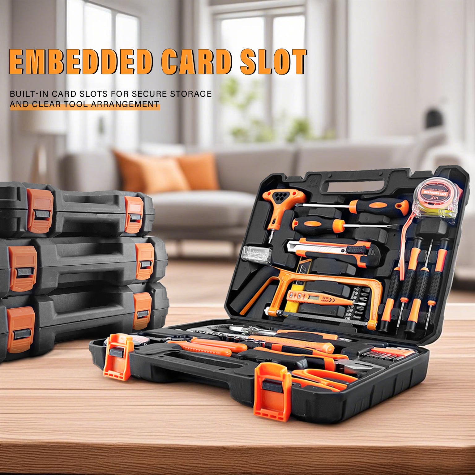 108-Piece Household Repair Tool Set With Case – Multi-Purpose Hand Tool Kit for Home, Office & Vehicle Maintenance