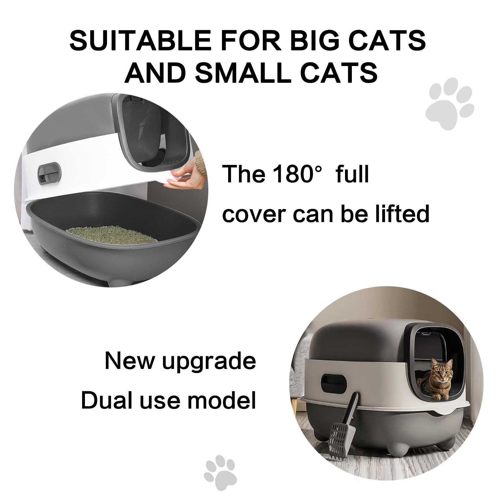 Enclosed Cat Litter Box – Anti-Splash, Odor Control, Easy-Clean Drawer