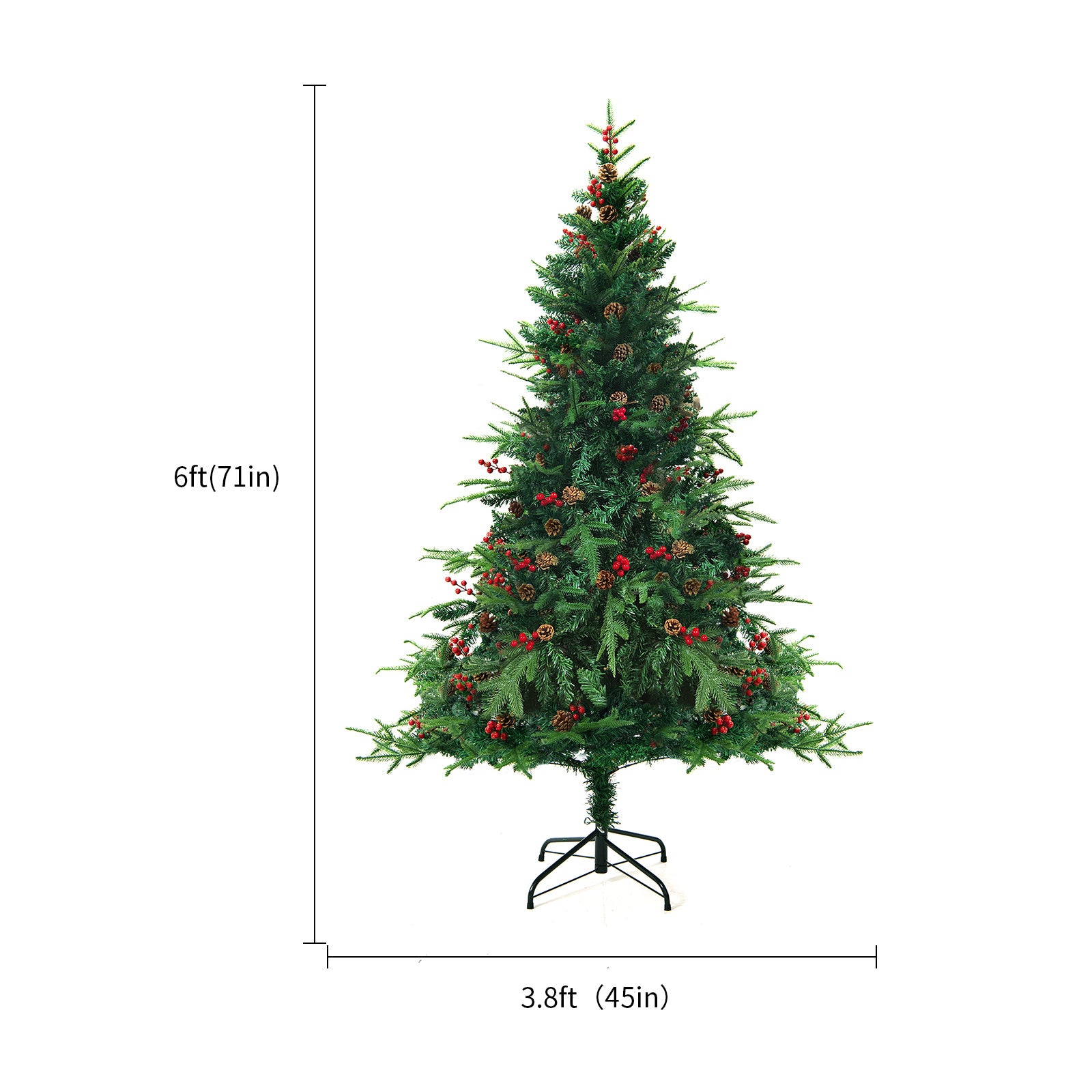 Artificial Snow Christmas Tree – PVC Green & White
