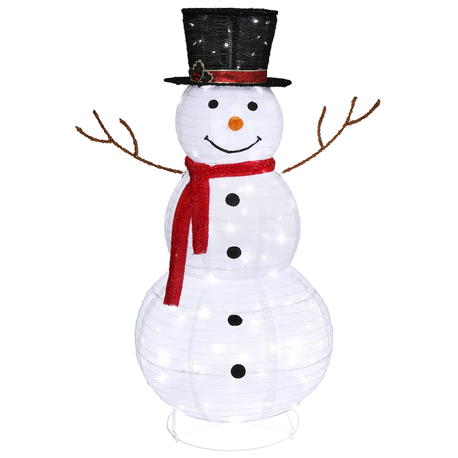 Snowman Christmas Light Decoration – 60×60×120cm | 120 LED Lights | Indoor & Outdoor Holiday Decor