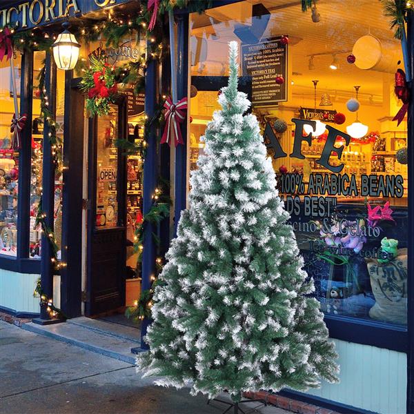 7FT Full Christmas Tree – 230 Tips, High-Density PVC, Easy Assembly, Realistic Holiday Pine Tree