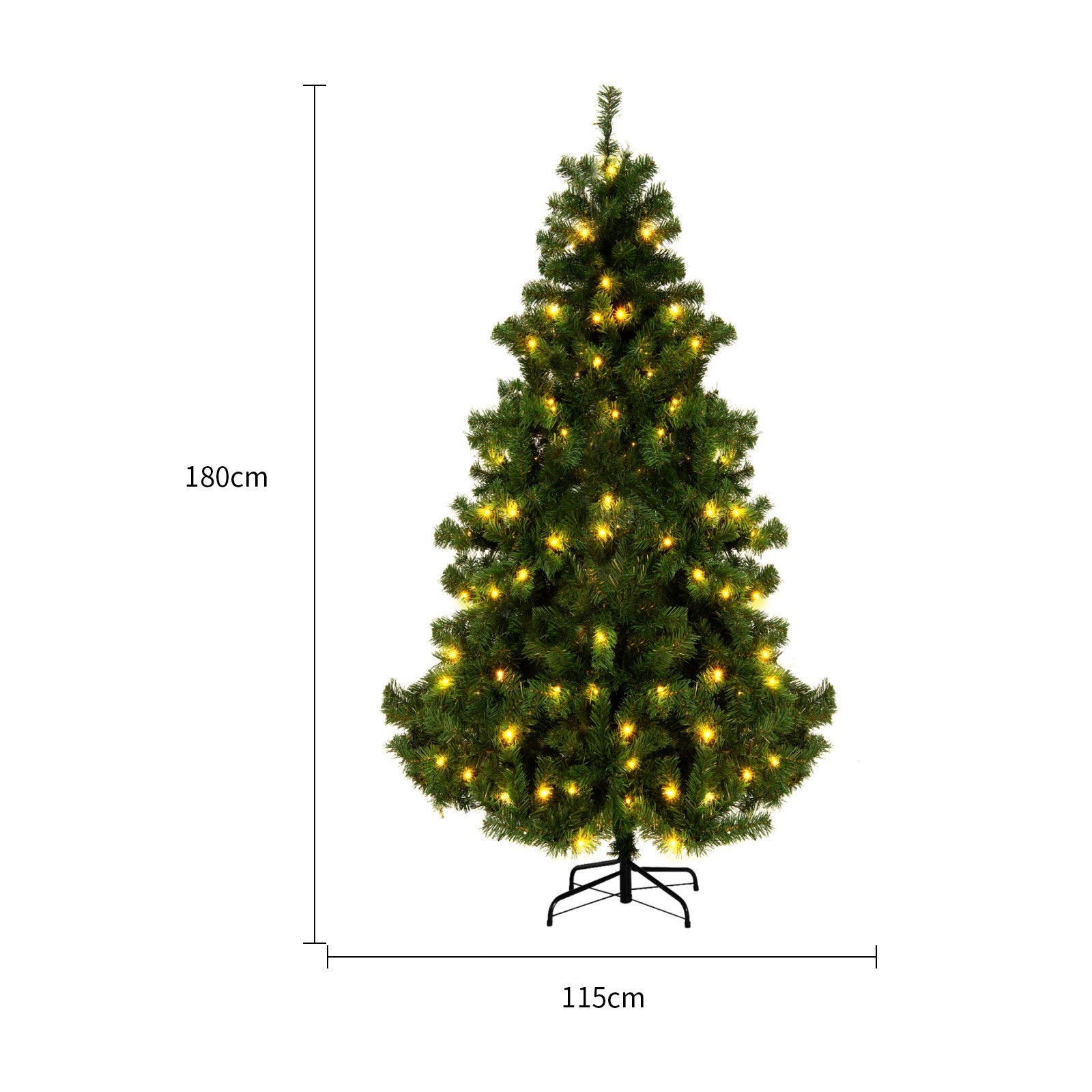 Artificial Snow Christmas Tree – PVC Green & White