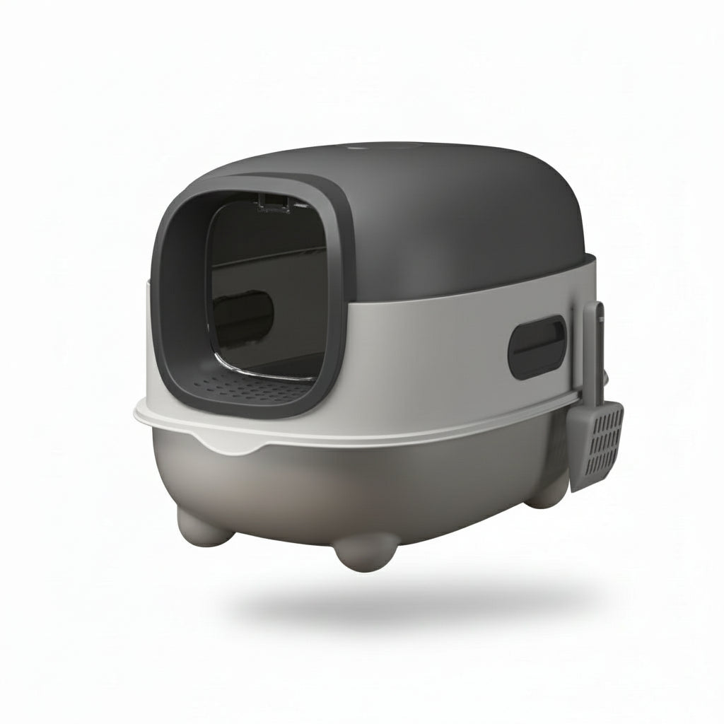 Enclosed Cat Litter Box – Anti-Splash, Odor Control, Easy-Clean Drawer