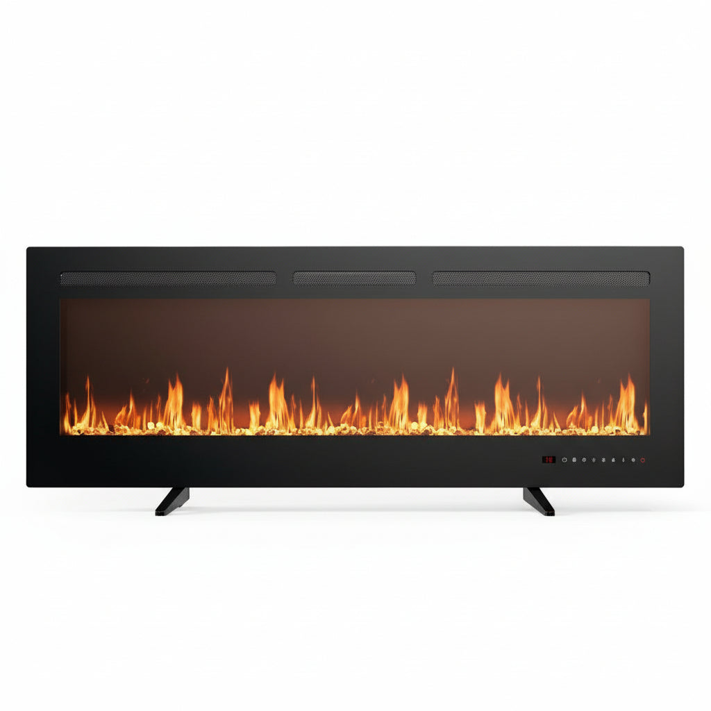 Electric Fireplace 1500W–750W | 42-Inch Wall-Mount, Recessed Insert & Freestanding Heater | 169 Flame Colors