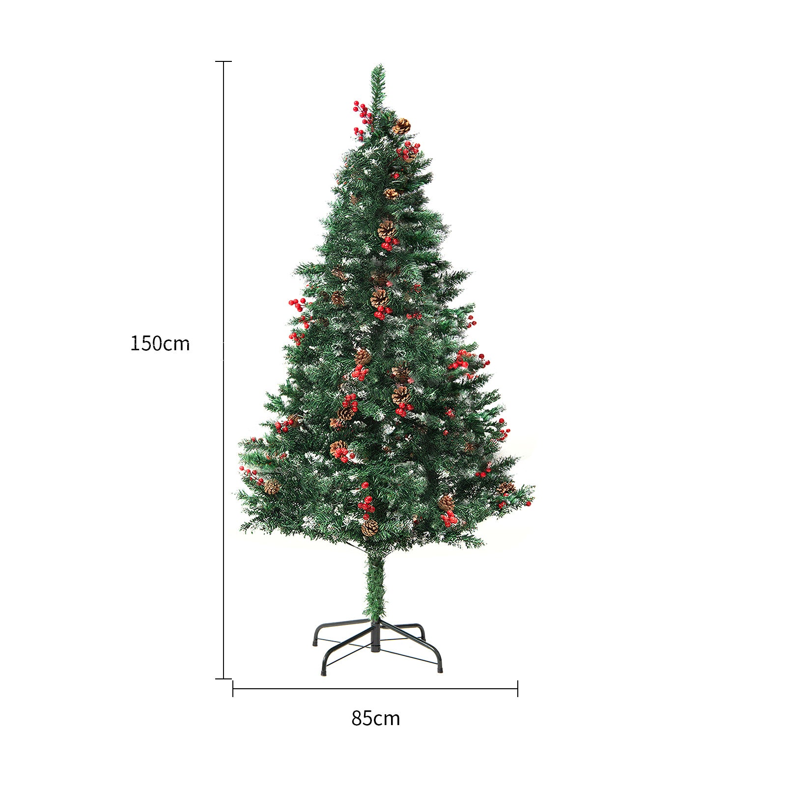 Artificial Snow Christmas Tree – PVC Green & White