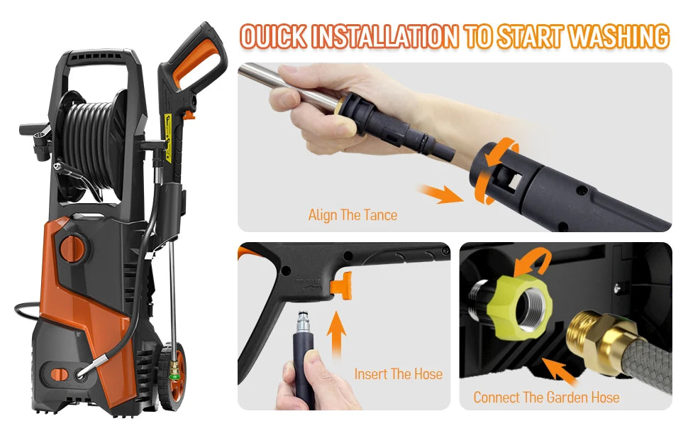 Electric Pressure Washer 5000 PSI / 3.5 GPM – High-Power Cleaning Machine