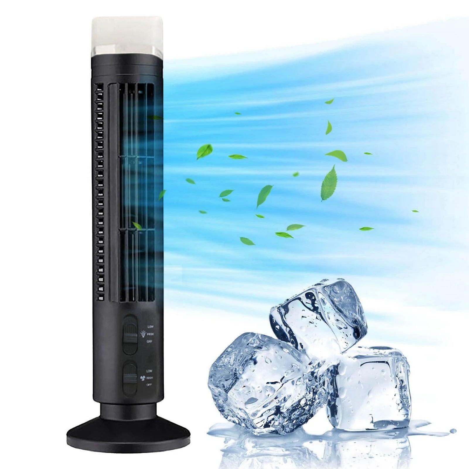 Portable Bladeless Tower Fan – Quiet Desk Fan for Home, Office, Bedroom