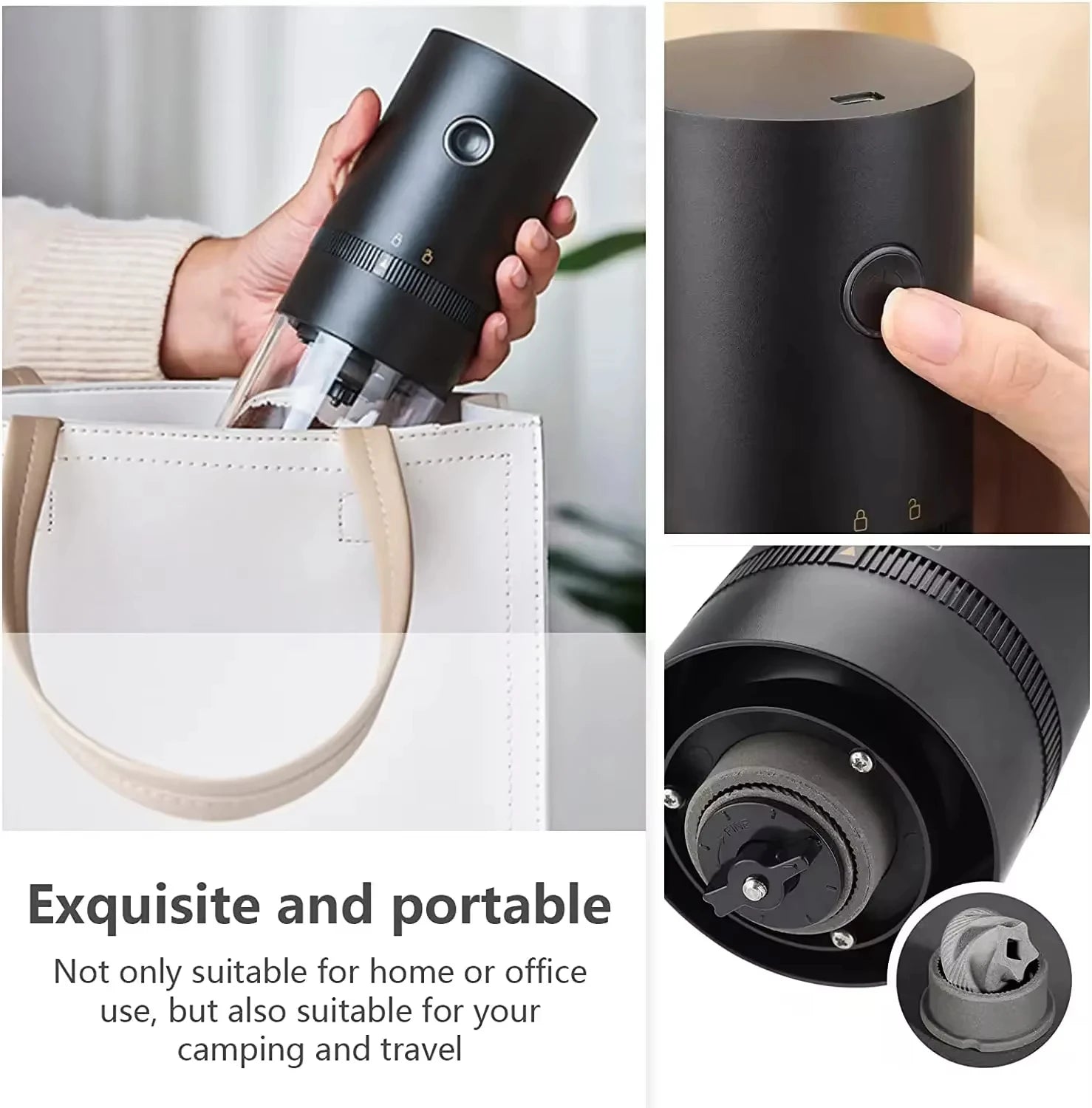 Portable Wireless Electric Coffee Maker – Rechargeable Espresso Machine with Built-In Battery