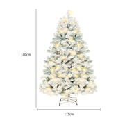 Artificial Snow Christmas Tree – PVC Green & White
