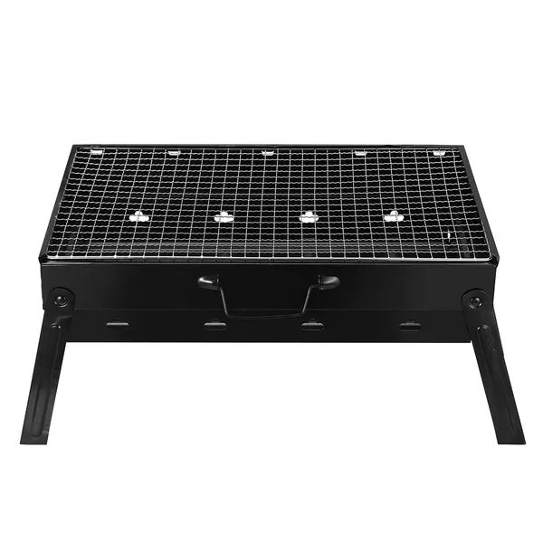 Portable Square Charcoal Grill – Foldable Outdoor BBQ Oven