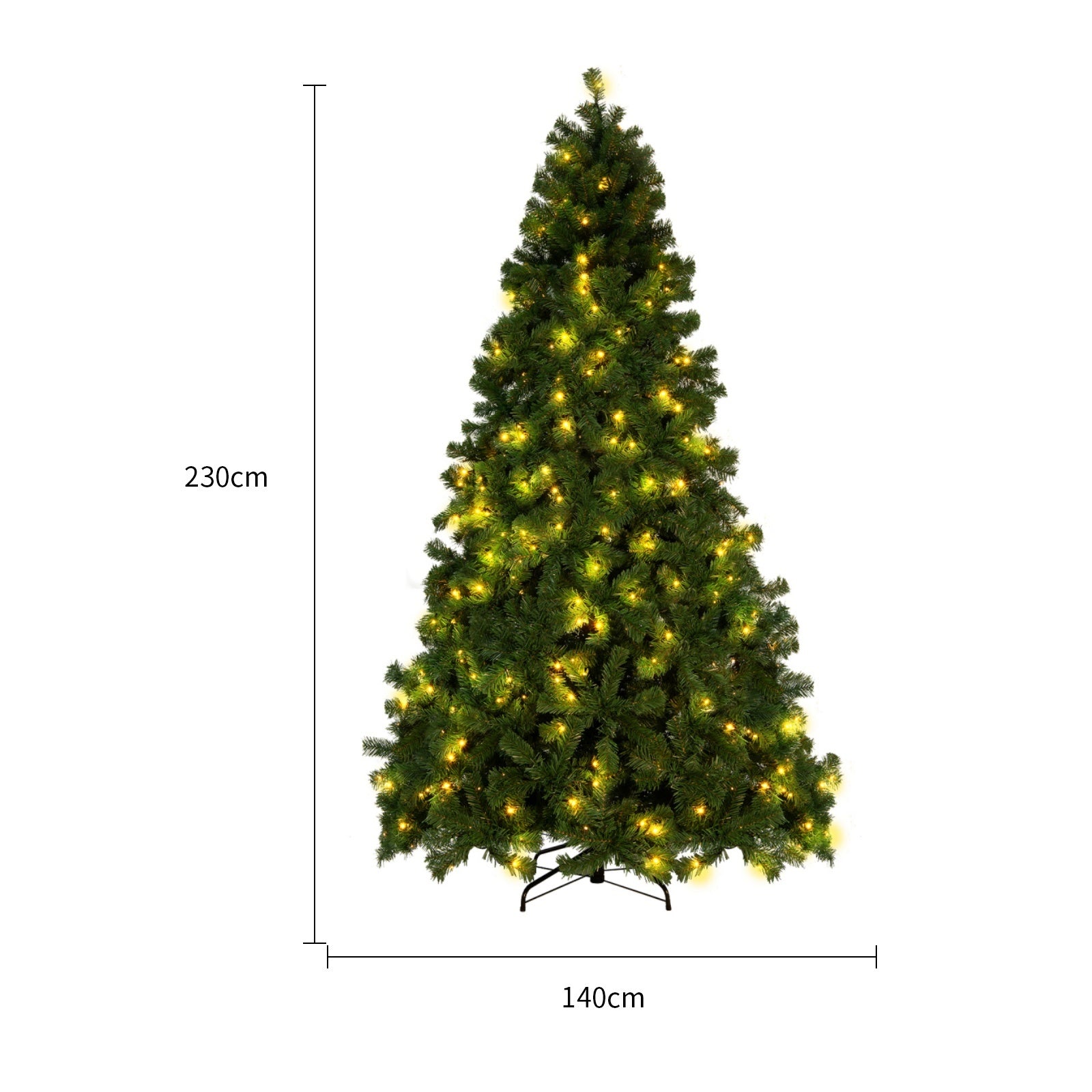 Artificial Snow Christmas Tree – PVC Green & White