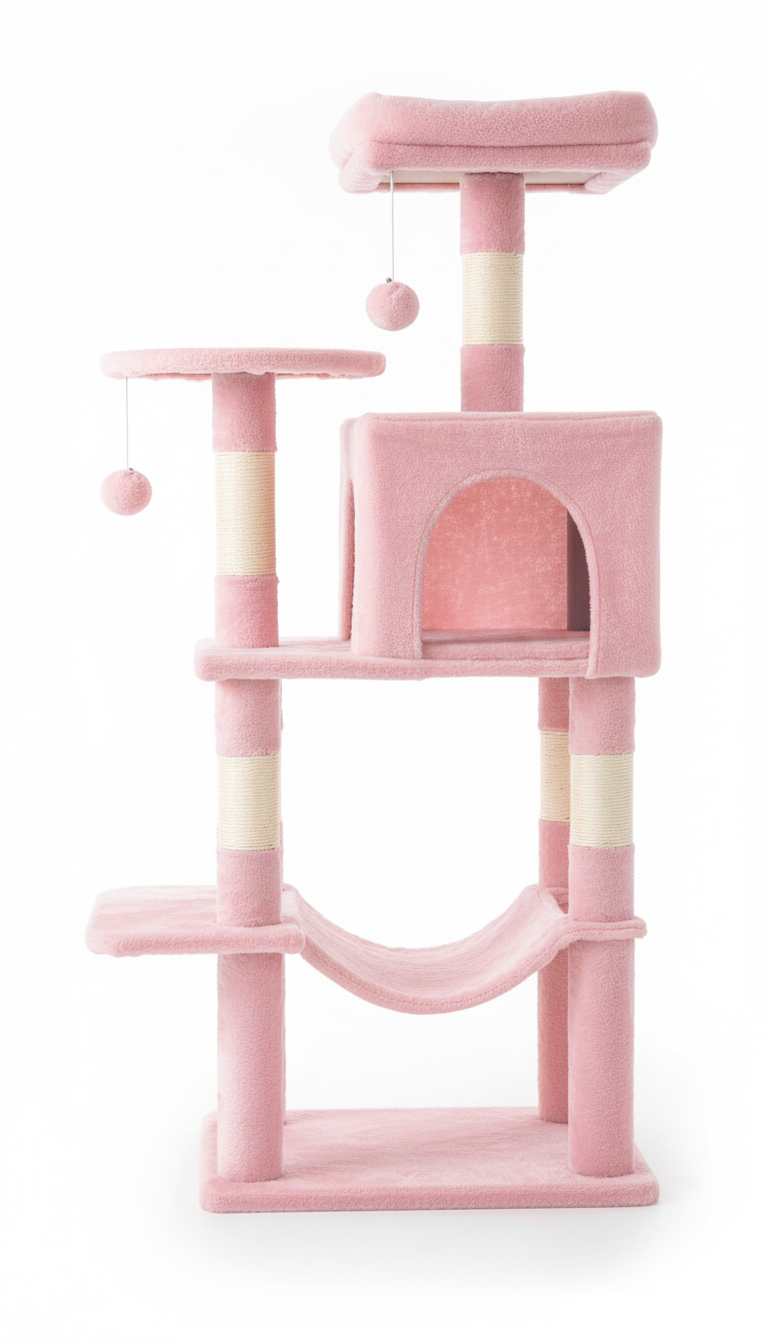 Cây cào móng mèo màu hồng