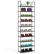 10-Tier Space-Saving Shoe Rack – Holds 25–30 Pairs | Steel + Non-Woven Fabric
