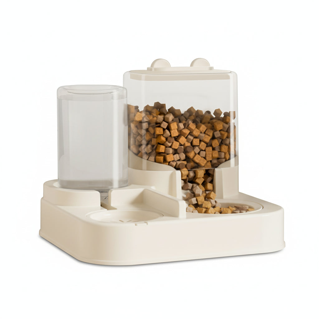 Automatic Pet Feeder & Water Dispenser – 2-in-1 Food & Water Station