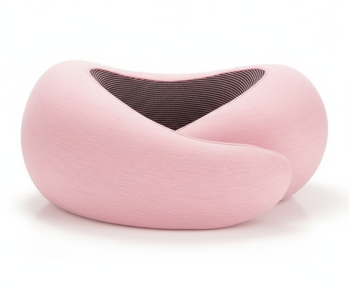 Gối cổ màu hồng