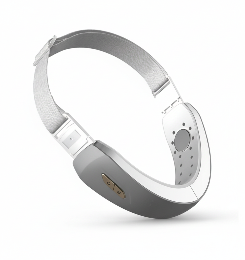 Grey White Chin Massage Device