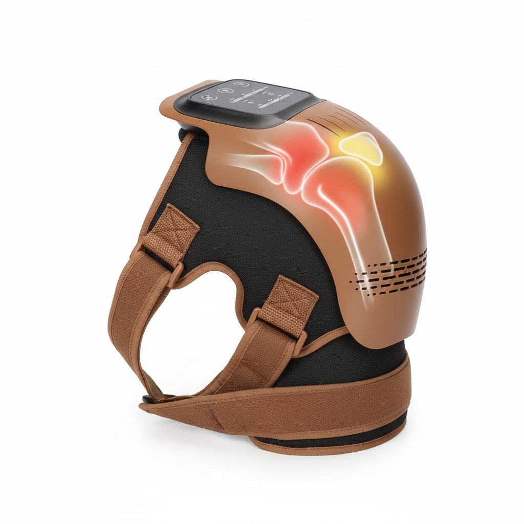 Máy massage đầu gối màu nâu