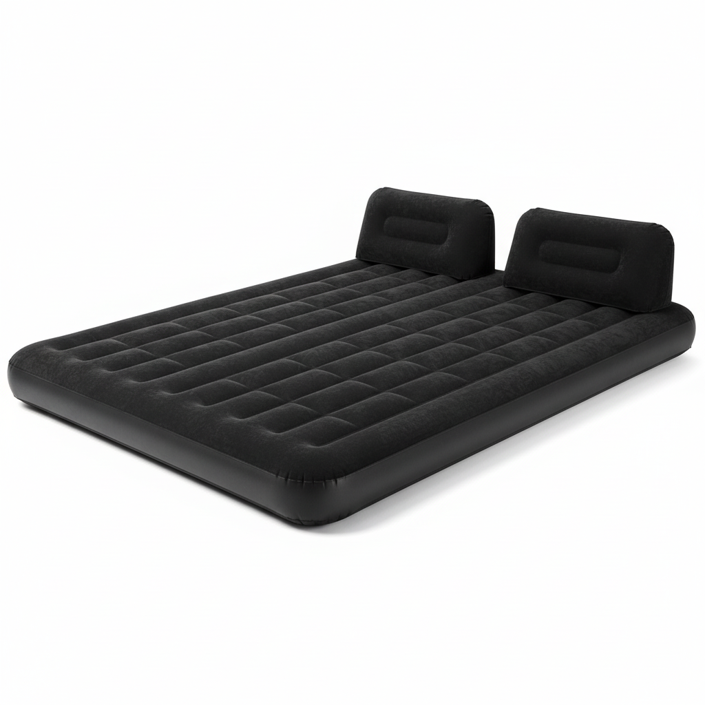 Nệm hơi ô tô đen họa tiết ô