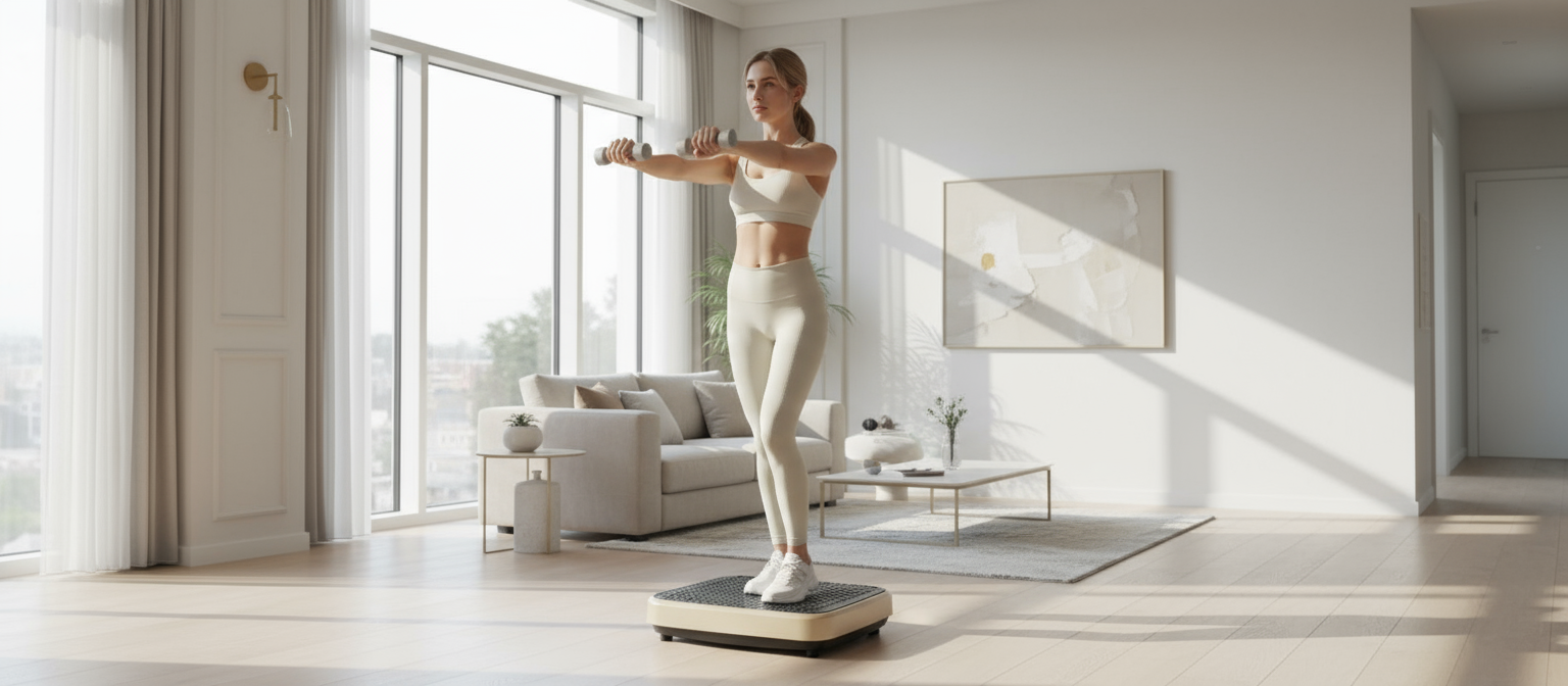 Vibration Plate Exercise Machine  Whole Body Fitness Platform with 120 Speed Levels, Remote Control & Resistance Bands