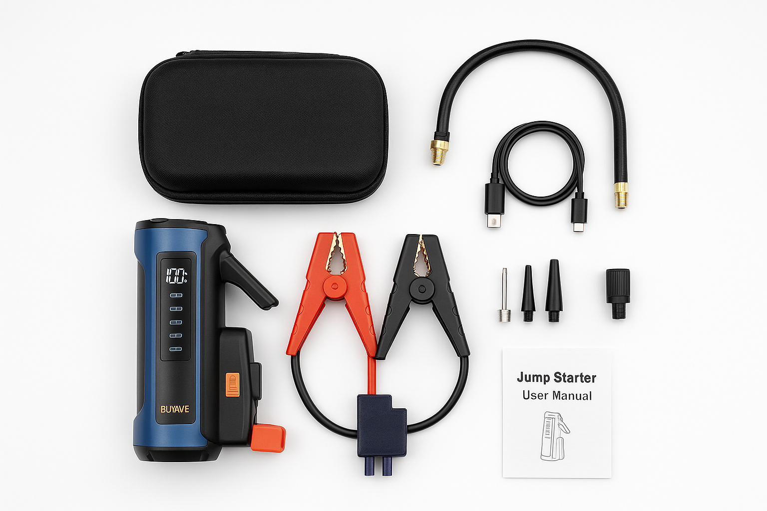 Ảnh phụ kiện bộ khởi động xe nền trắng