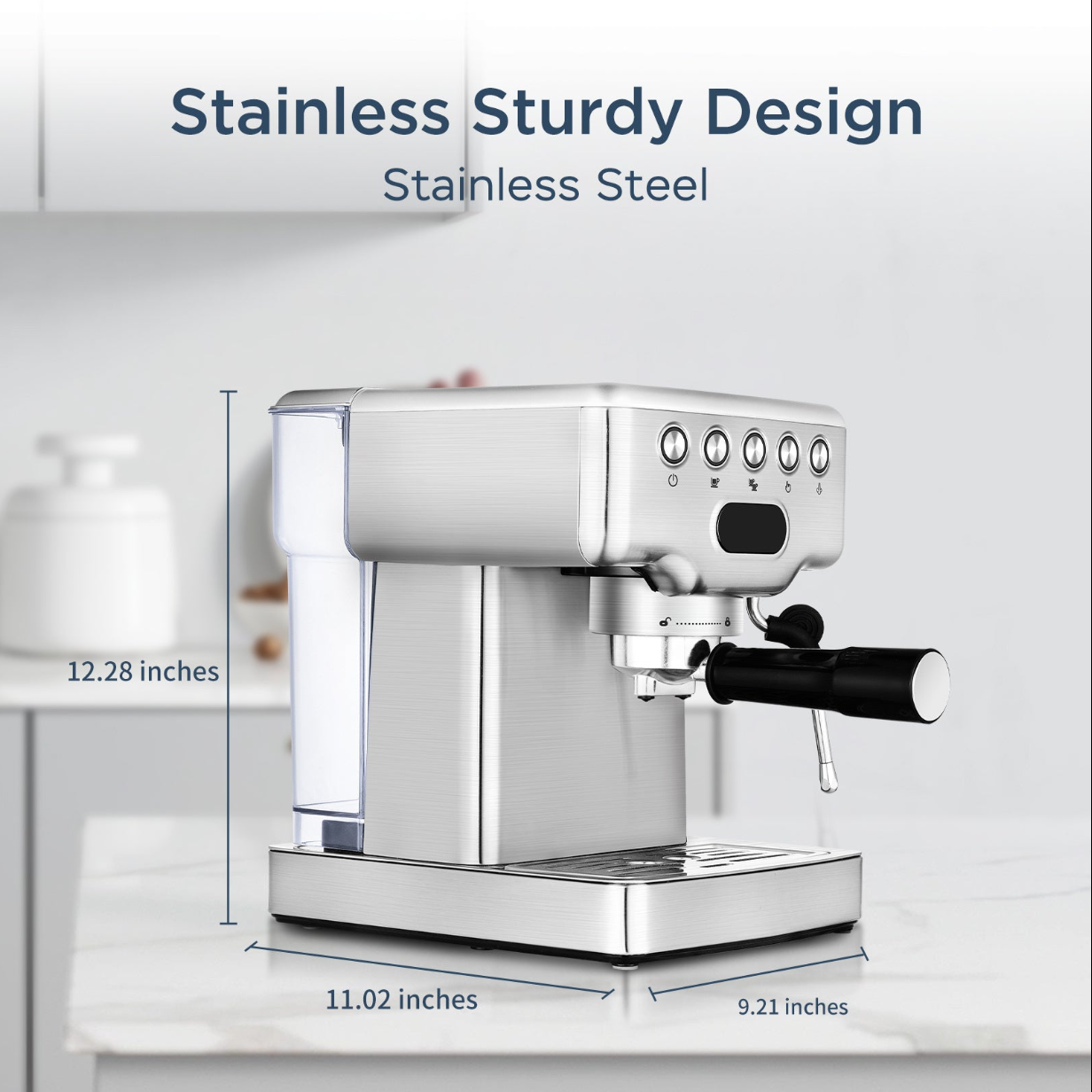 HomeVory 20 Bar Espresso Coffee Machine – 2-in-1 Coffee Maker with Milk Frother for Latte, Cappuccino & Mocha