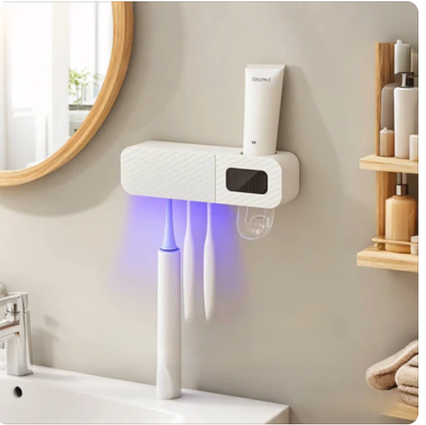 Smart Toothbrush Holder – Automatic Toothpaste Squeezer & Wall-Mounted Storage Rack