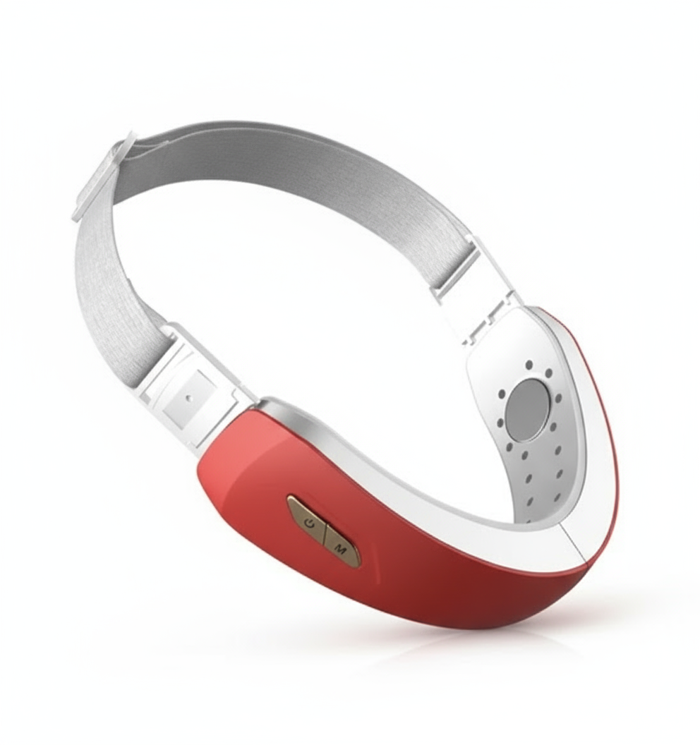 Red White Chin Massage Device