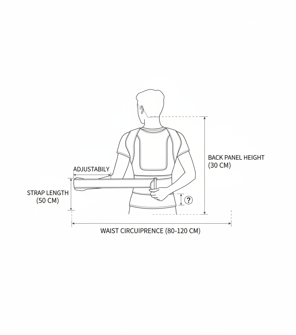Sơ đồ kích thước đai nẹp lưng